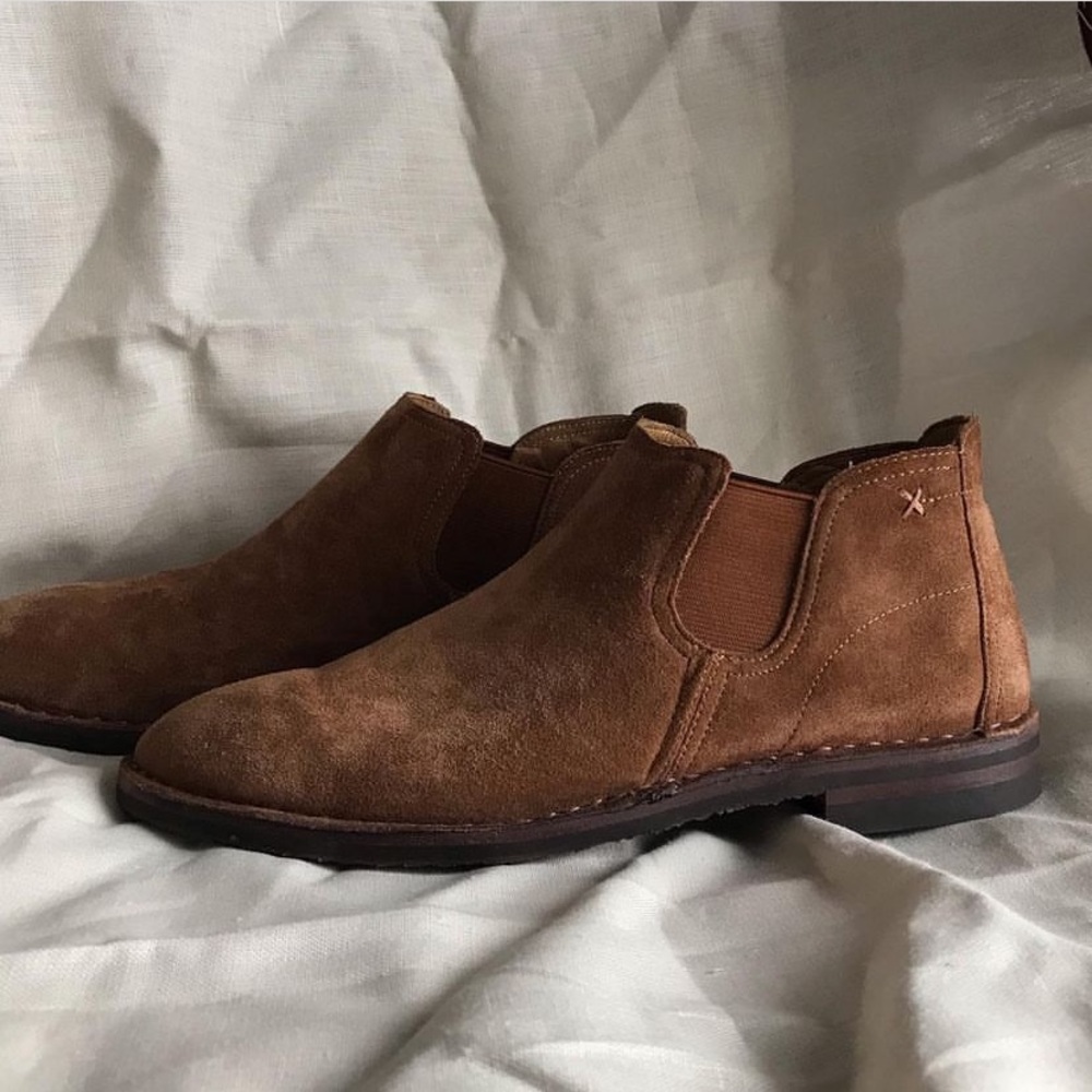 suede brown booties || size 7